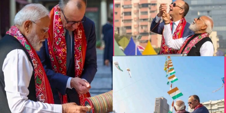 जर्मनीचे चॅन्सलर फ्रेडरिक मर्झ यांची भारत भेट , नरेंद्र मोदींनी मर्झ यांची गुरजात येथे घेतली भेट !