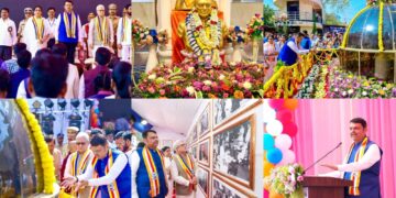 भारतरत्न डॉ बाबासाहेब आंबेडकर यांचा जयंती निमित्त, मुंबई येथील चैत्यभूमीला मुख्यंमत्री देवेंद्र फडणवीस आणि महाराष्ट्राचे राज्यपाल जिष्णू देव वर्मा यांची भेट: चैत्यभूमी येथील बाबासाहेबांचा पुतळ्यास पुष्पहार अर्पण करून त्यांना अभिवादन केले