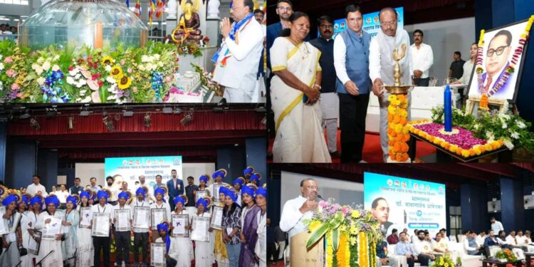 भारतरत्न डॉ बाबासाहेब आंबेडकर यांचा जयंती निमित्त महसूल मंत्री चंद्रशेखर बावनकुळे यांनी नागपूर येथील दीक्षा भूमीला भेट दिली ,  बाबासाहेब आंबेडकर यांचे विचार आजही प्रत्येक भारतीयासाठी मार्गदर्शक दीपस्तंभ आहेत असे ते या दरम्यान म्हणाले.