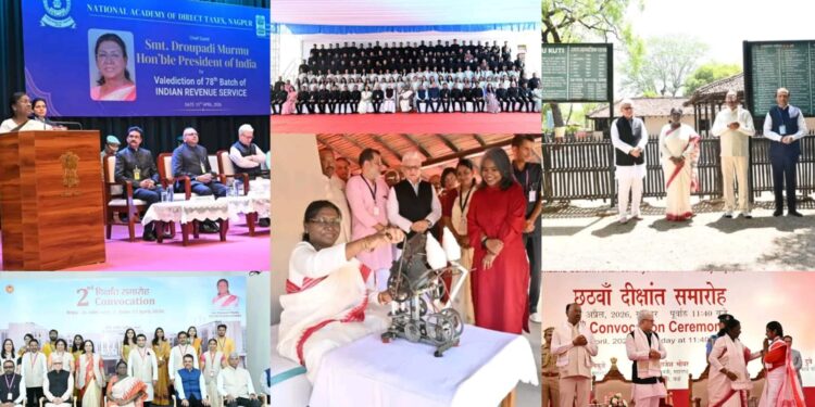 भारताचा राष्ट्रपती द्रौपदी मुर्मू यांची नागपूरला भेट , AIIMS येथील दीक्षांत समारंभास त्यांची प्रमुख उपस्थिती त्याच बरोबर राष्ट्रीय कर अकादमीच्या समारोप सोहळ्यास उपस्थिती, वर्ध्यातील सेवाग्राम येथे सुद्धा त्यांची भेट .