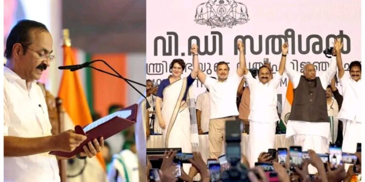 व्ही. डी .सतीशन केरळचे नवे मुख्यमंत्री काँग्रेस नेते राहुल गांधी आणि प्रियंका गांधी यांनी मुख्यमंत्र्यांचं आणि संपूर्ण मंत्रिमंडळाचा अभिनंदन केलं