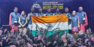 ५६ व्या आंतरराष्ट्रीय भौतिकशास्त्र ऑलिम्पियाड स्पर्धेमध्ये भारतीय संघाची चमकदार कामगिरी , भारतीय विद्यार्थ्यांनी यामध्ये ५ सुवर्णपदक जिंकले