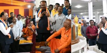 धम्मचक्र प्रवर्तन दिनानिमित्त सुरु असलेल्या दीक्षाभूमी येथील तयारीची महसूल मंत्री चंद्रशेखर बावनकुळे यांचा कडून पाहणी